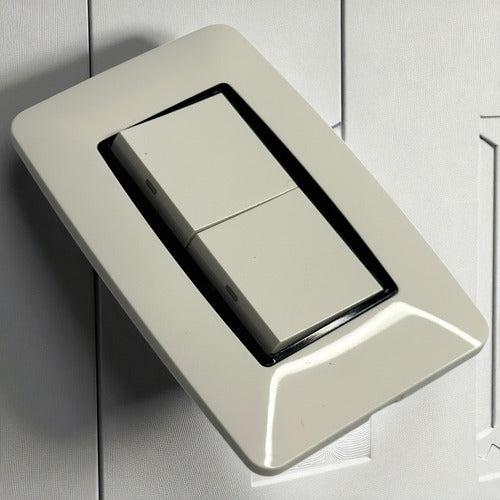 Interruptor Doble 3way Blanco Moderna Lumistar