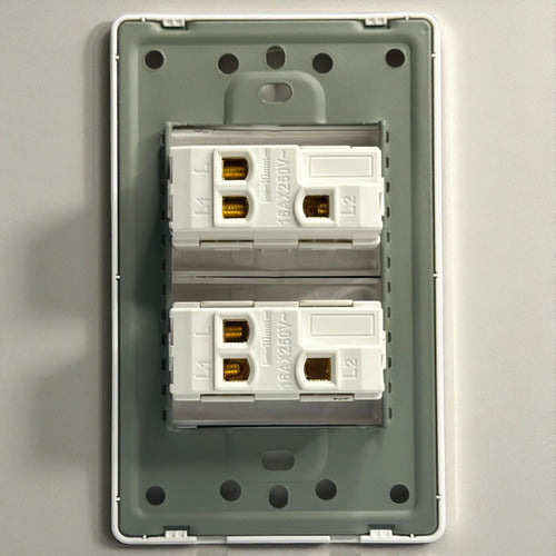 Interruptor Doble Elite 3 Way Blanco Lumistar