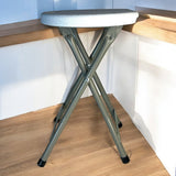Banco Taburete Plegable De Plastico Gris 30x46cm Costa