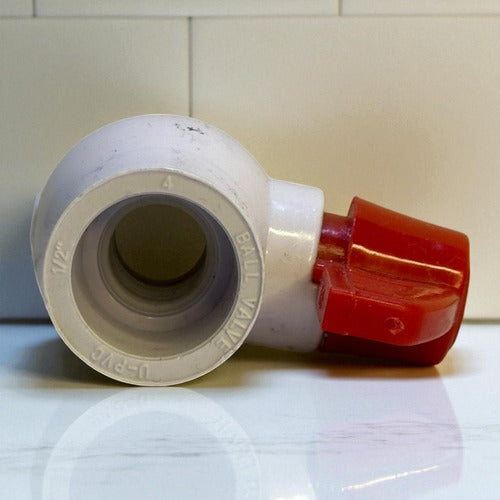 Llave De Paso 1/2'' Lisa PVC Pesada Atouan