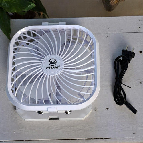 Ventilador Plegable Recargable 6  C/lámpara Led Run