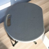 Banco Taburete Plegable De Plastico Gris 30x46cm Costa