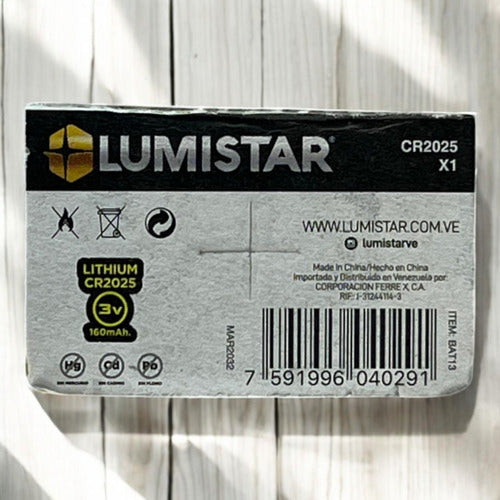 Pilas Batería Botón Cr2025 3v Lithium Lumistar