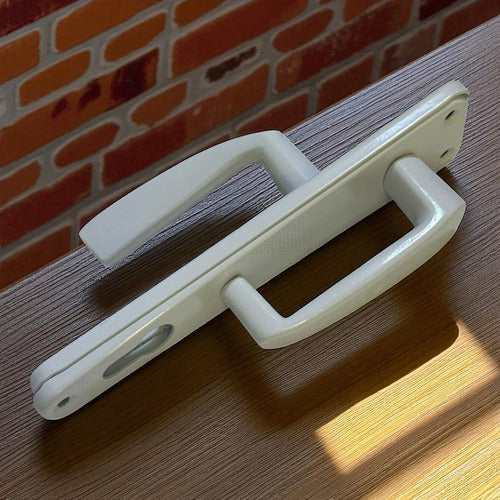 Cerradura De Manilla Para Puerta Fija/movil Blanco Exxel