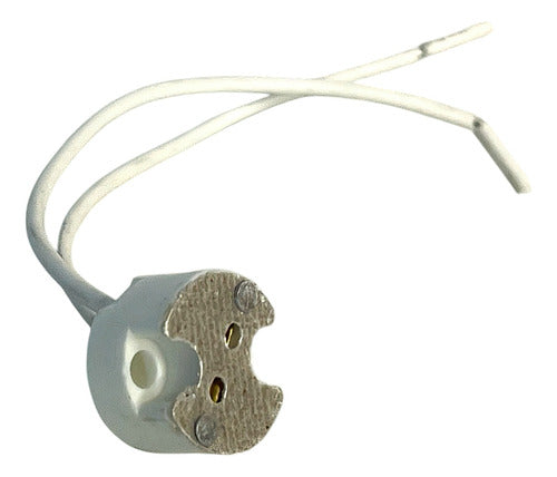 Socate Dicroico Bipin De Porcelana Pack 6u C/cable Lumistar