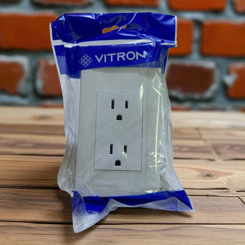Tomacorriente Doble L007 Blanco Vitron