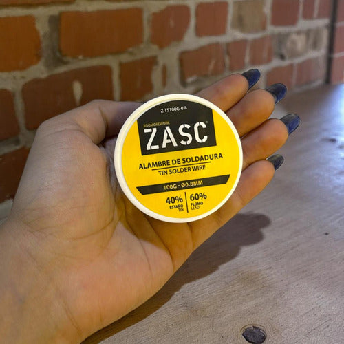 Estaño Alambre Para Soldar De 100grx0.80mm Zasc