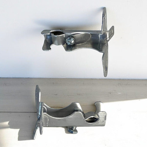 Soporte Cortinero 1/2 X6.5cm P/pared (par) Aluminio Sufein