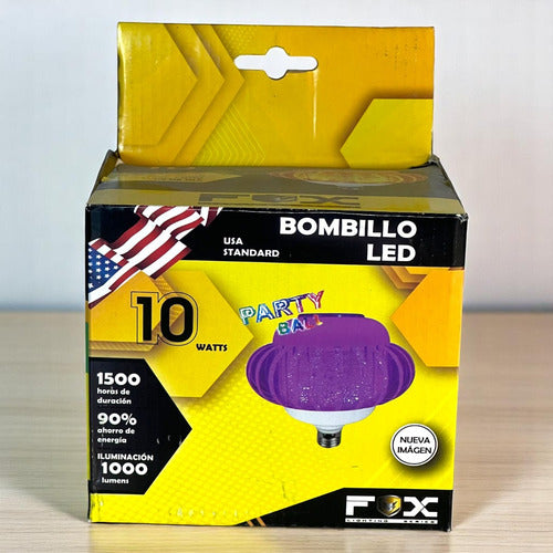 Bombillo Led 10w C/corneta Bluetooh Rgb Fox
