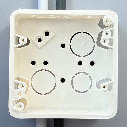 Cajetin Plastico 4x4 Salida 3/4 Y 1/2 Uniteca