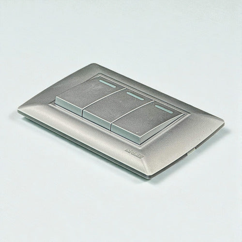 Interruptor Triple Gris 10amp Orus