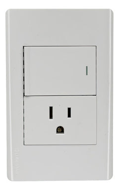 Toma Interruptor 3 Way Lumistar Linea Elite Blanco