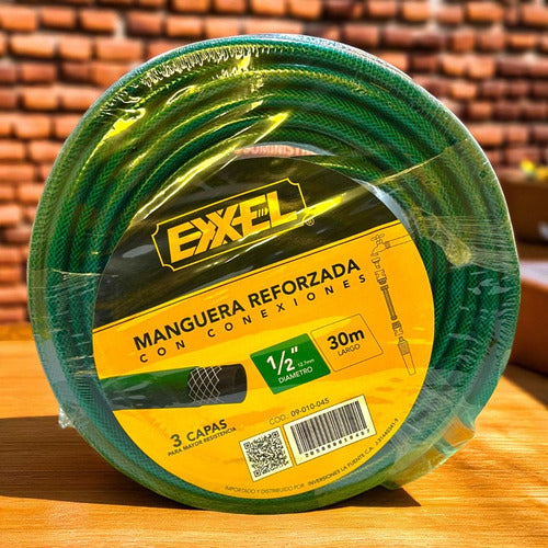 Rollo Manguera Culebra Exxel 1/2" x 30m C/conex