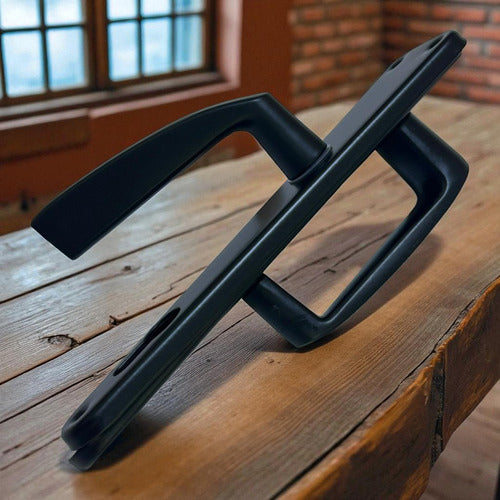 Cerradura De Manilla Para Puerta Fija/movil Negra Exxel
