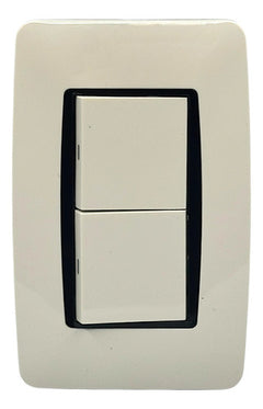 Interruptor Doble 3way Blanco Moderna Lumistar