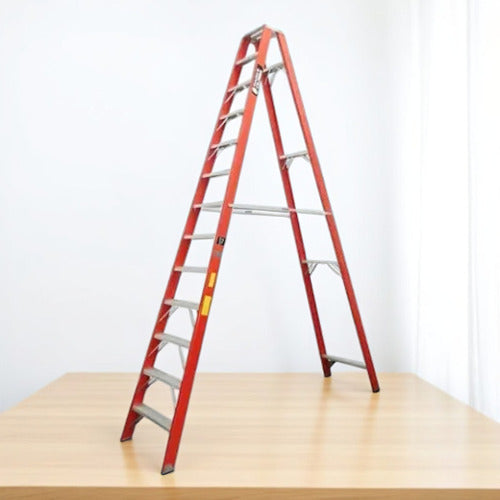 Escalera Tijera Aluminio 10 Tr Premiun Aladino