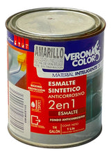 Esmalte 2 En 1 Anticorrosivo Amarillo 1/4g Verona