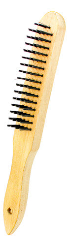 Cepillo De Alambre 4 Hileras Madera Orus