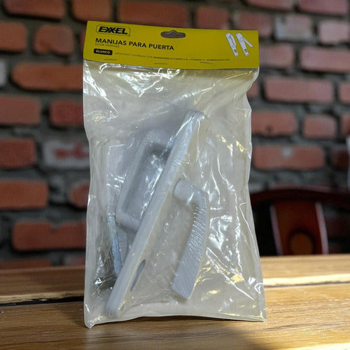 Cerradura De Manilla Para Puerta Fija/movil Blanco Exxel