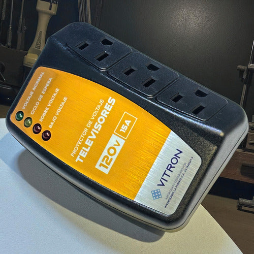 Protector De Voltaje Para Televisores Vitron 3 Tomas 120v