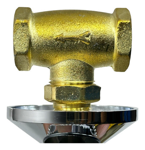 Llave Ducha 1/2 Base Bronce Pomo Abs Lf