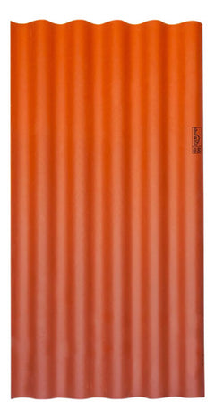 Lamina De Polipropileno Rojo Canal Ondulado De 3,66mt
