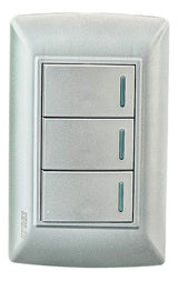 Interruptor Triple Gris 10amp Orus