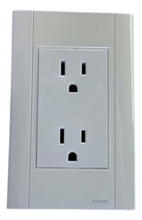 Tomacorriente Doble L007 Blanco Vitron
