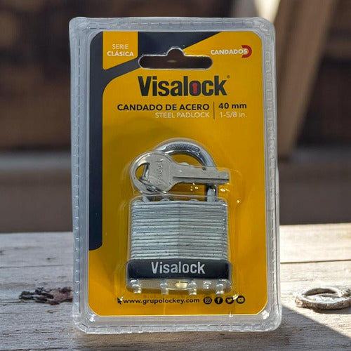 Candado 40mm Laminado Visalock CISA