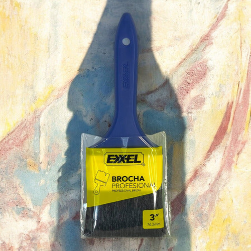 Brocha 3 Pulgada Mango Plastico Profesional Exxel