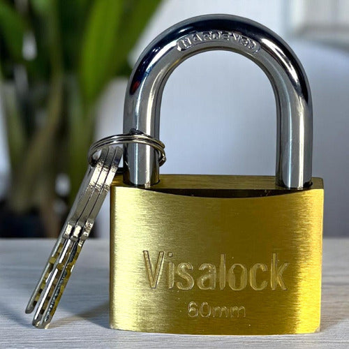 Candado De Hierro 60mm Dorado Roma Visalock CISA