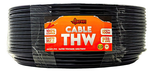 Cable Thhn  8awg 10 metros 100% Cobre Gaska