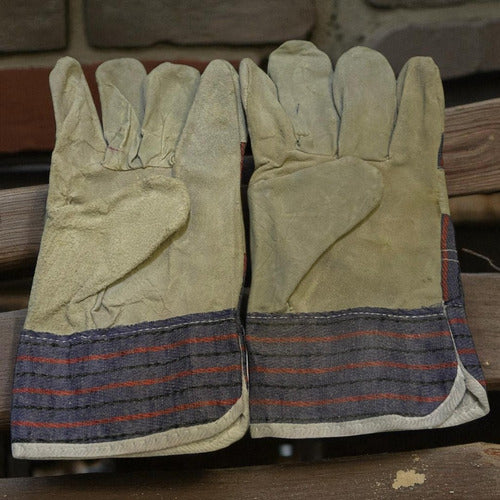 Guantes De Carnaza Corto Azul