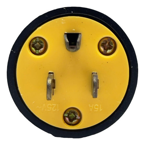 Enchufe De Goma Industrial C/Tierra  ABS 125V LUMISTAR