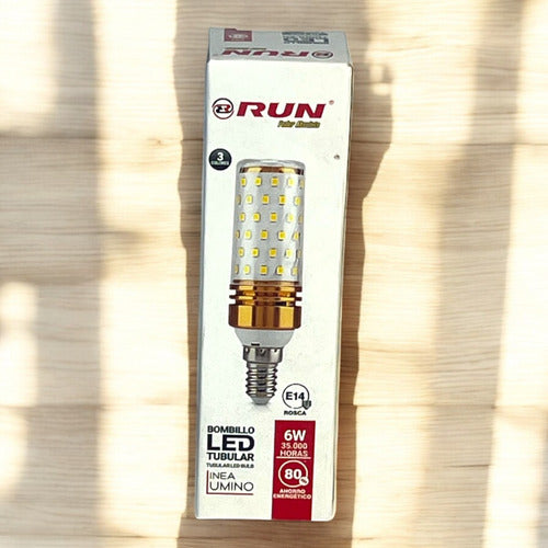 Bombillo Led Tubular 6w E14 85-265v Tricolor Run