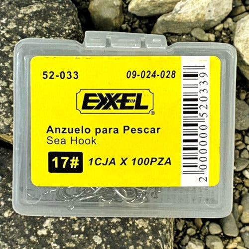 Anzuelo #17 Set 100 Piezas Exxel