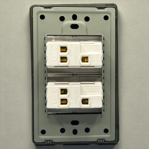 Interruptor Doble Elite 3 Way Plata Lumistar