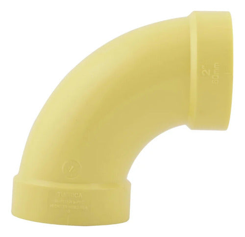 Codo Aguas Negras Amarillo Uniteca 110mm X 45 Grados