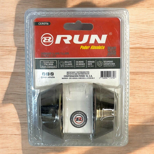 CERROJO LLAVE-LLAVE DORADO MATE RUN