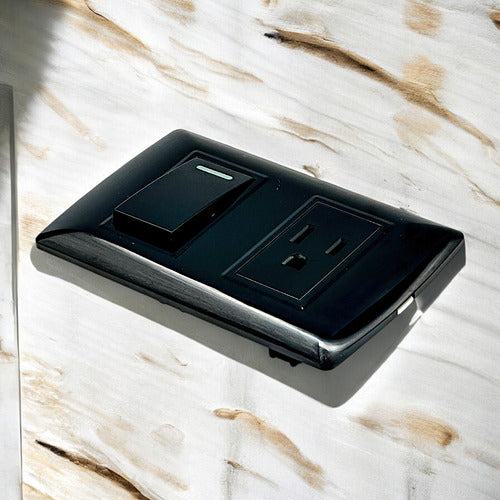 Interruptor Toma Negro 15amp Orus