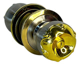 Cerradura De Pomo Baño Acero Inoxidable Dorado Run