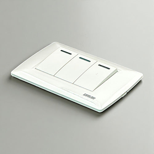 Interruptor Triple Blanco 10amp Orus