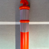 Poste De Advertencia Pvc Con Cinta Reflectiva Base 6kg Exxel