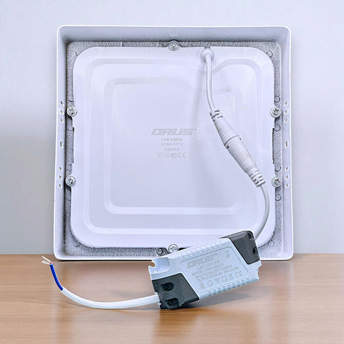 Panel Led Cuadrado Superficial 12w 120-220v Orus