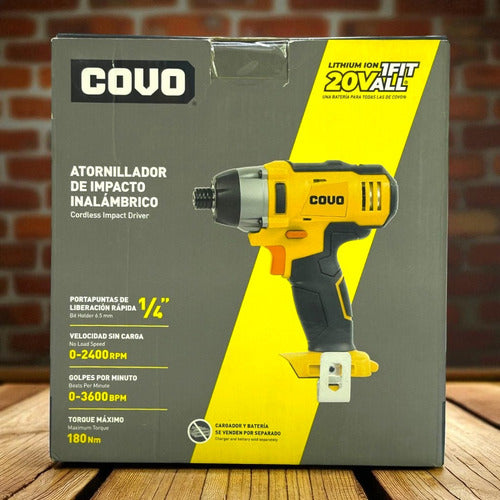Destornillador De Impacto Inalambrico 20v Covo