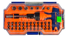 JUEGO DE DESTORNILLADOR MANGO T 45PZS WADFOW