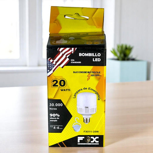 Bombillo Led D/emergencia 20w 1500mah Raptor