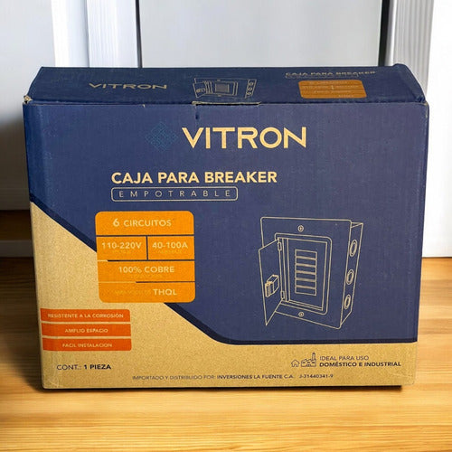 Tablero De Embutir 6 Linea Thql 20-100am Con Puerta Vitron