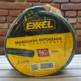 Rollo Manguera Culebra 3/4'' X20m C/conexiones Exxel