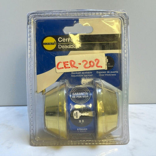 Cerradura Llave-llave Dorado Acero Brillante